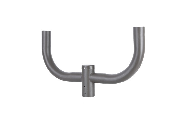 180 Degree Double Bullhorn Mounting Adapter Round Base with 2-3/8" O.D. Mounting Tenon