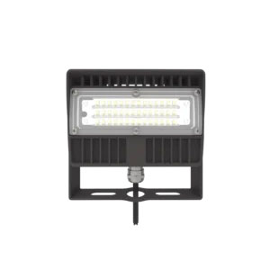 FL31 Slim LED Flood Light/45W-35W-25W-15W/100-277VAC/3000K-4000K-5000K/Trunnion Bracket/Dark Bronze/Dusk-to-Dawn