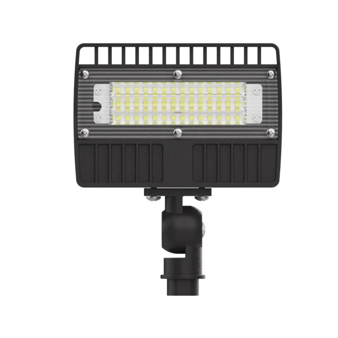 FL52 Slim LED Flood Light/75W/100-277VAC/5000K/Knuckle Bracket/Dark Bronze/Dusk-to-Dawn