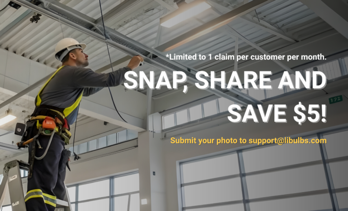 Libulbs Snap, Share and Save $5 Banner